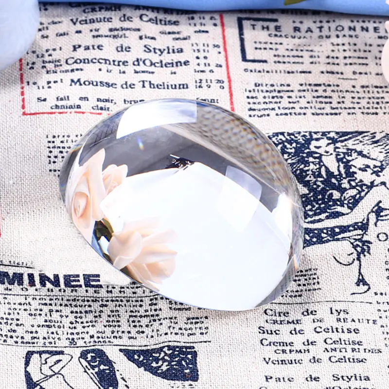 

60mm Half Glass Ball Decorative Personalized Crystal Half Sphere Feng Shui Paperweight Globe Home Decor Miniature