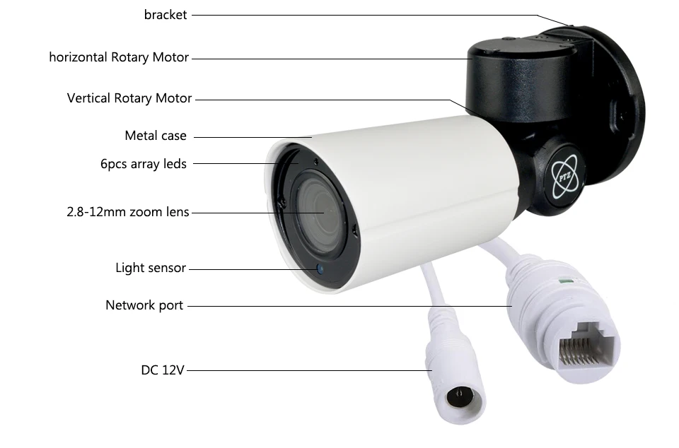 POE 5.0MP 4.0MP Мини PTZ IP камера H.265 открытый 4X оптический зум ИК 50 м P2P CCTV безопасности Onvif