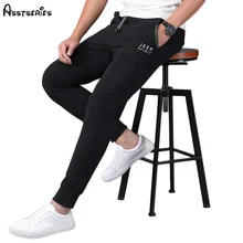 Бренд Для мужчин длинные Штаны пиджаки тренировочный Штаны Повседневное хлопок Бодибилдинг Штаны для бегунов мужские брюки D85