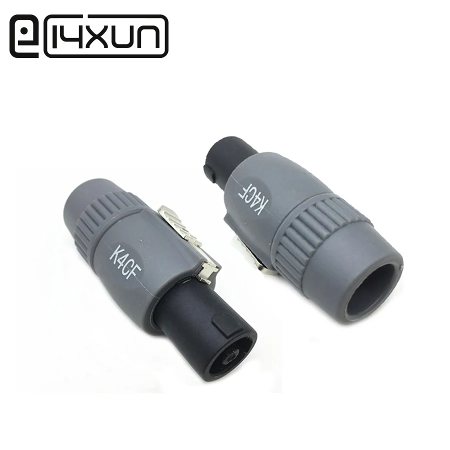 10 шт. Speakon K4CF 4Pin блокировки колонка с усилителем разъем адаптера с длинным шлейфом для девочек Профессиональный XLR Сделано в Китае 4-полюсный аудио кабель с разъемом «папа»