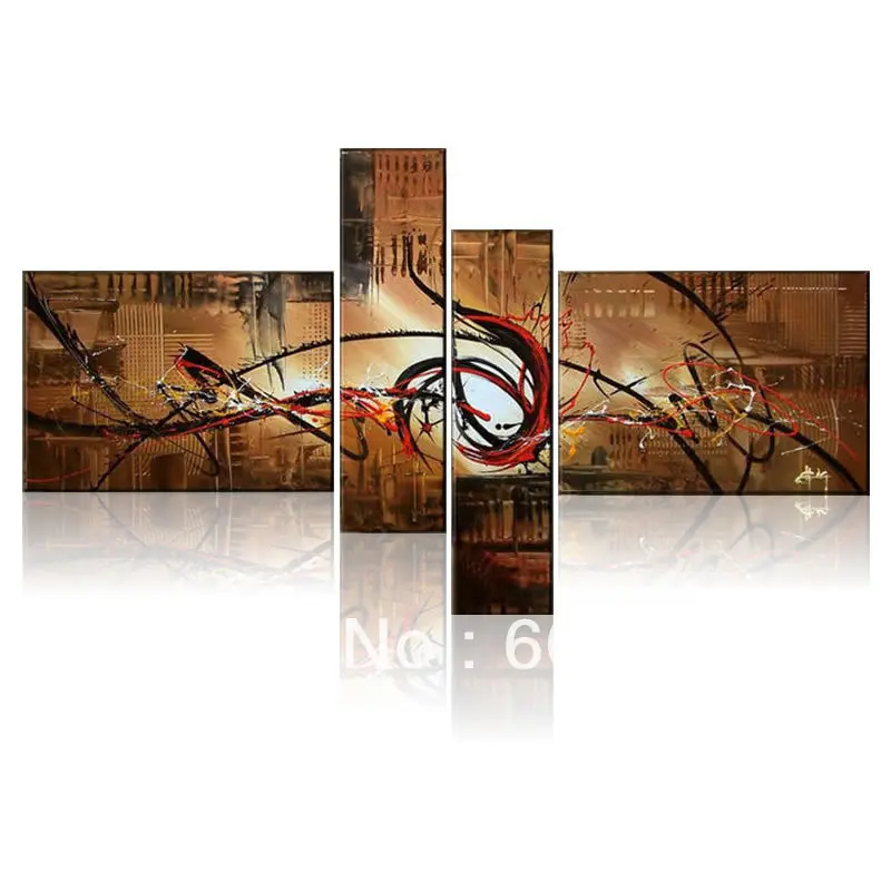 

Hand Painting of High-grade Oil Painting Abstract Sitting Room Adornment Quad Paintings Inception