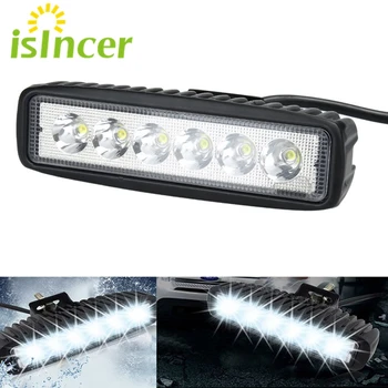 

Car Styling Spotlight 18W Car LED Work Lights Bar Flood Light for trucks 24V 12V LED Off road Lamp Tractor Motorcycle Light Bulb