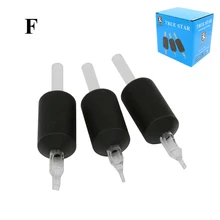 New 20PCS 5F 7F 9F 11F 13F 15F Disposable 25MM Black Soft Silicone Tattoo Grips Tubes Plastic Tubes Precise Combo Free Shipping