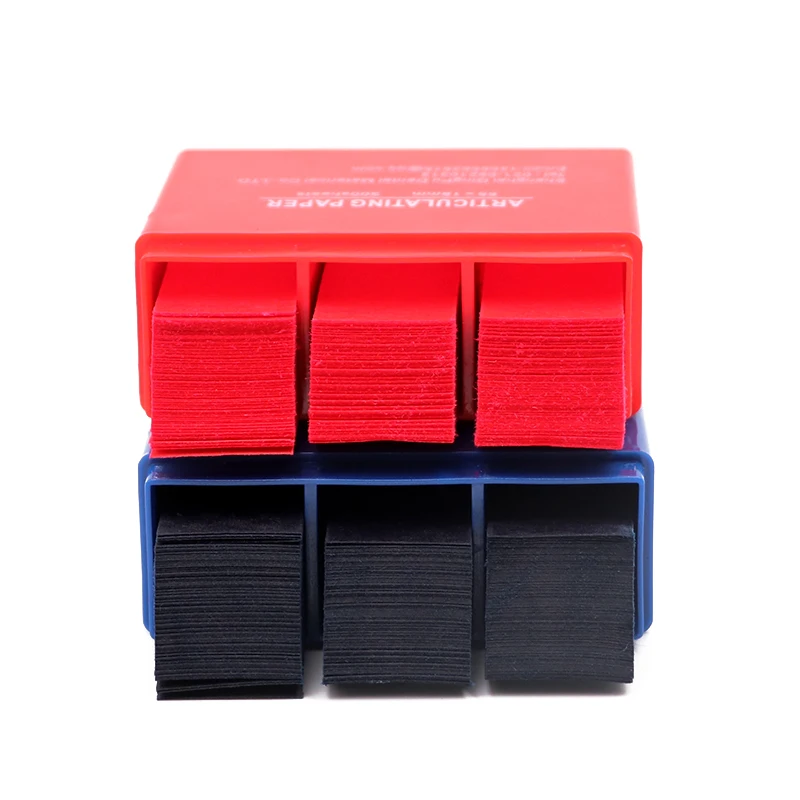 600sheets/box 2 Boxes Dental Articulating Paper Strips and 1pc Articulating Paper Tweezer Blue/Red Dentist Tools-5