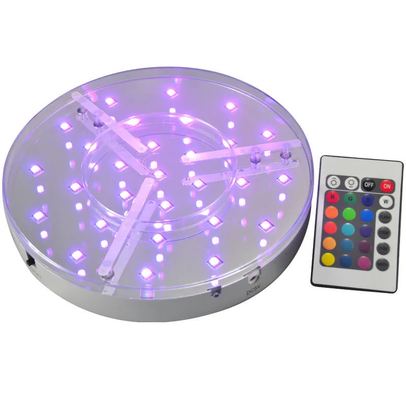 

KITOSUN 8inch LED Light Base with Remote Controller 5200mah Lithium Battery Operated Rechargeable For Wedding, Party, Events