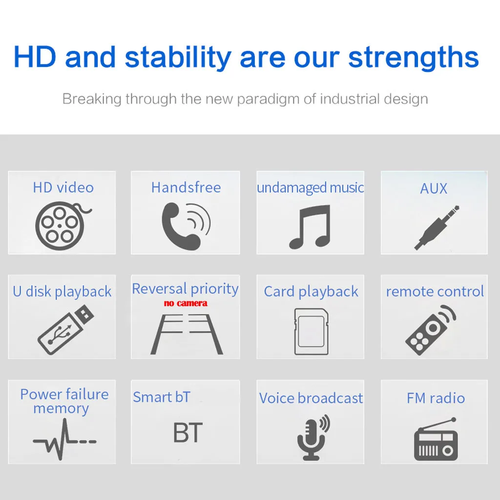 Новая функция Bluetooth 7005 7in 2Din автомобильный MP5 плеер HD стерео FM радиоэкран MP3 AUX USB2.0 Handfree функция заднего вида# P20