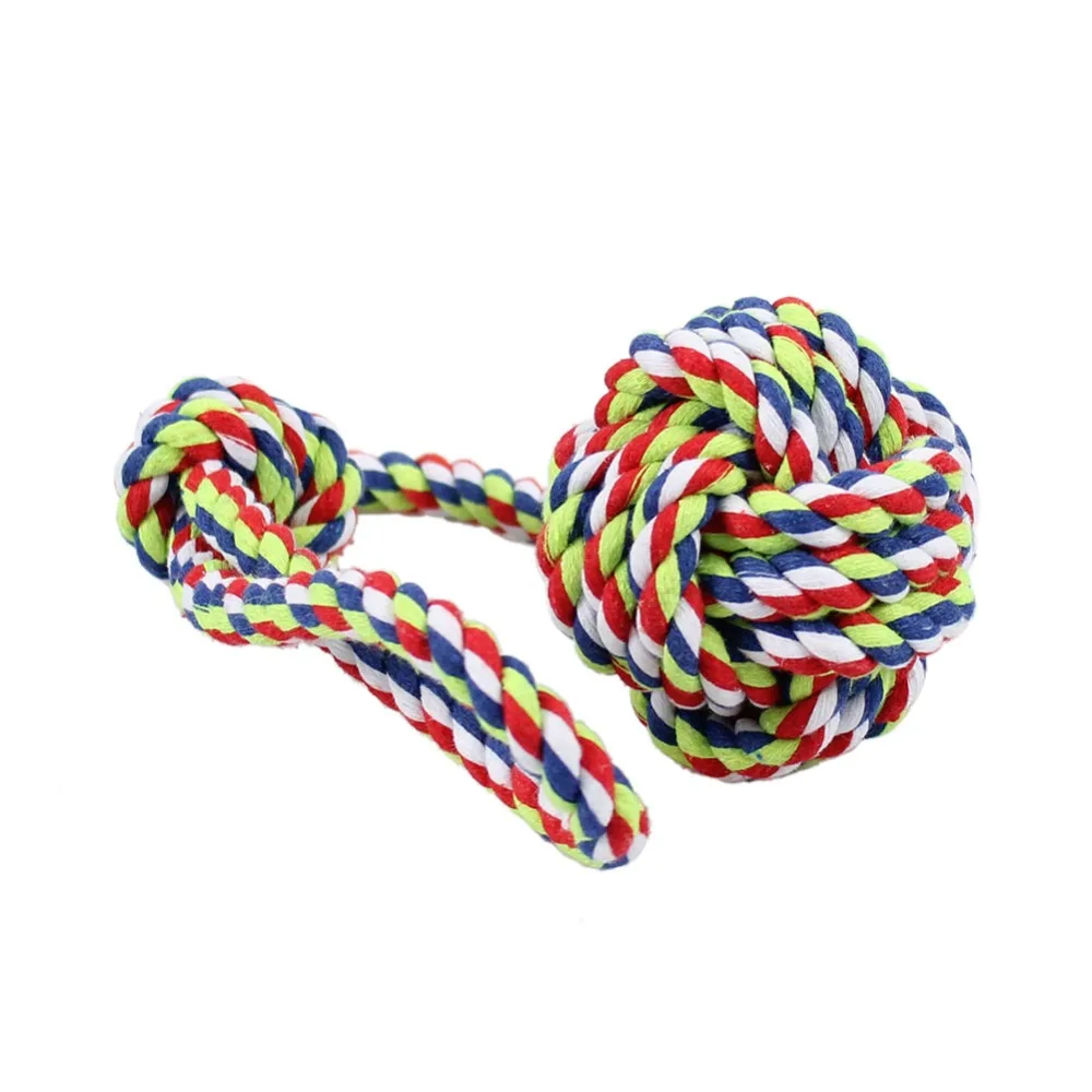 Cat Chew Toys Hand Knit Cotton Rope Ball Shaped Cats and Dogs
