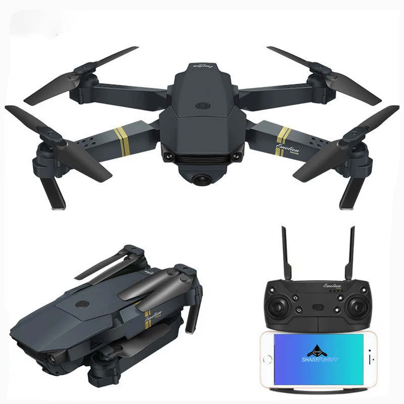 

E58 drone HD aerial 1080PWiFi picture transfer folding Quadcopter fixed height hover one key return RC helicopter VS XY4 SH5