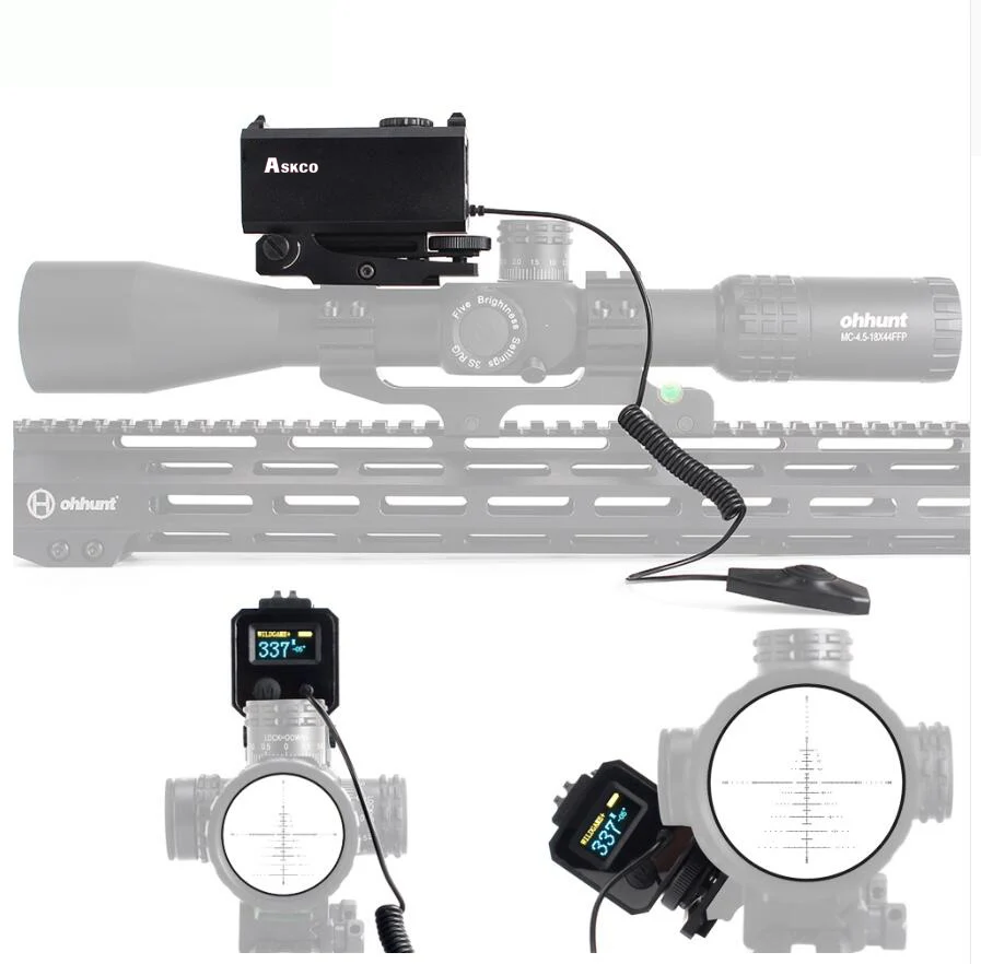 Askco 5-700 м мини лазерные дальномеры тактический охотничий прицел с Пикатинни Вивер рейку крепление цветной OLED дисплей