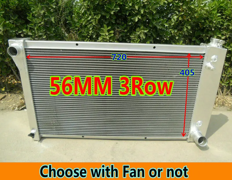 3 Row Aluminum Radiator for 1955-1960 1956 Chevy Chevrolet Corvette 350 V8 AT//MT