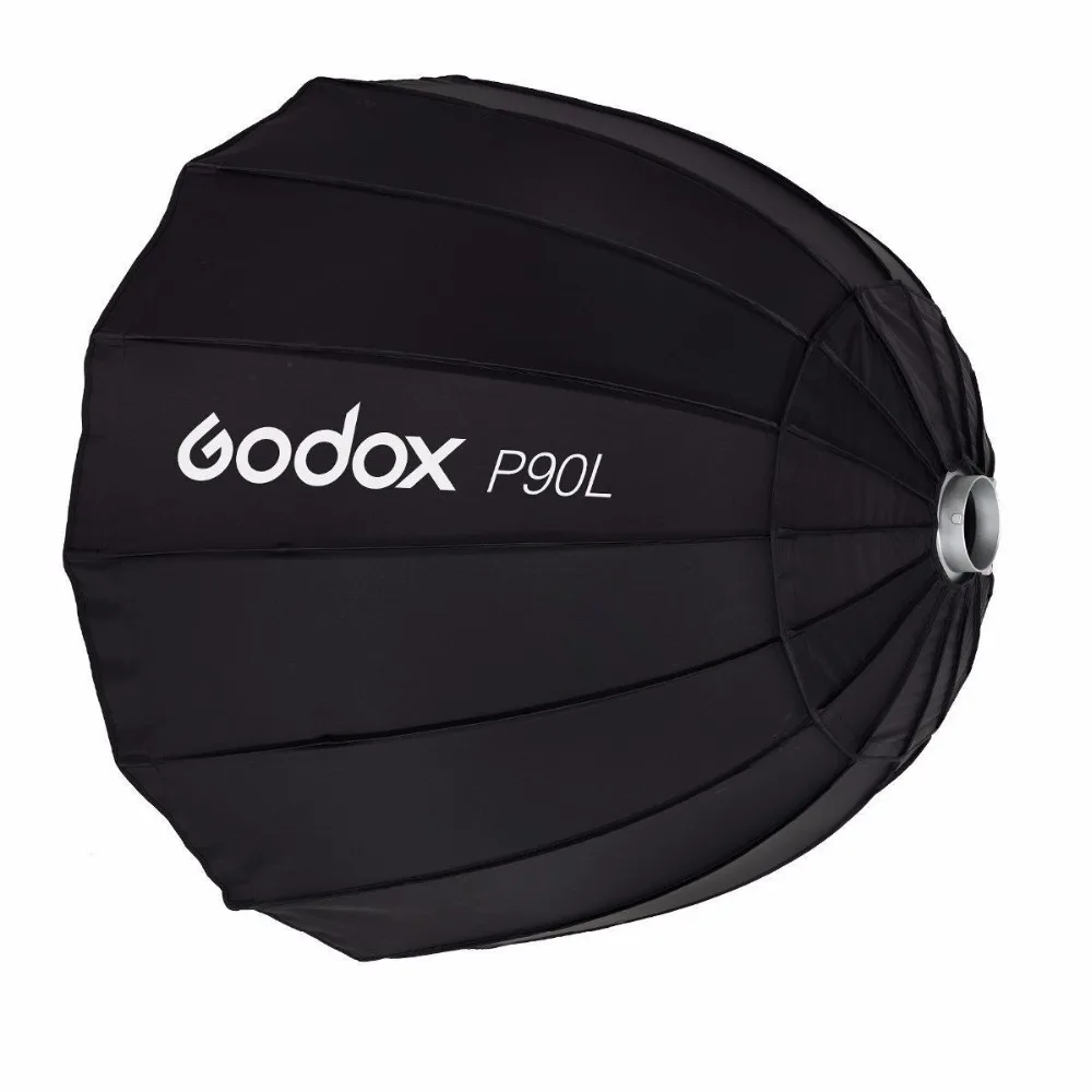Godox P90L 90cm Parabolic Softbox Reflector for Flash Speedlite Bowens /Broncolor/Elinchrom / Balcar / Hensel / Profoto Mount Godox P90L 90cm Parabolic Softbox Reflector for Flash Speedlite Bowens /Broncolor/Elinchrom / Balcar / Hensel / Profoto Mount