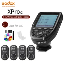 GODOX XPro-C E-TTL 2,4G Беспроводная Высокоскоростная синхронизация 1/8000s X система высокоскоростная вспышка триггер+ 4x XTR-16 для камер Canon EOS