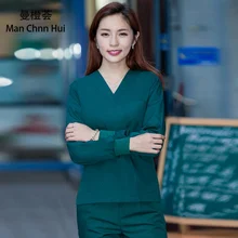 Хирургические халаты, униформа для медсестер, медицинская форма, Женский раздельный костюм, больничный медицинский комбинезон