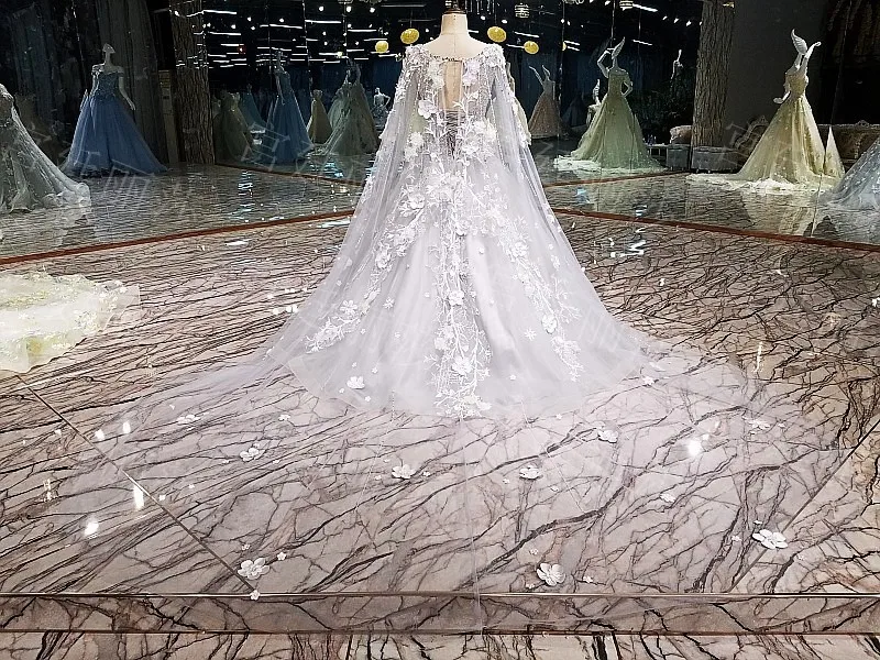 CloverBridal зимний романтический свадебный букет серые Выпускные платья Замочная скважина сзади со съемным 3 м шаль на плечи пряжа