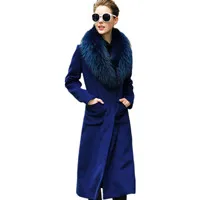 OKXGNZ-2017-Europe-High-Quality-Spring-Autumn-Winter-Wool-Women-Jacket-Solid-Color-Belt-Warm-Casual