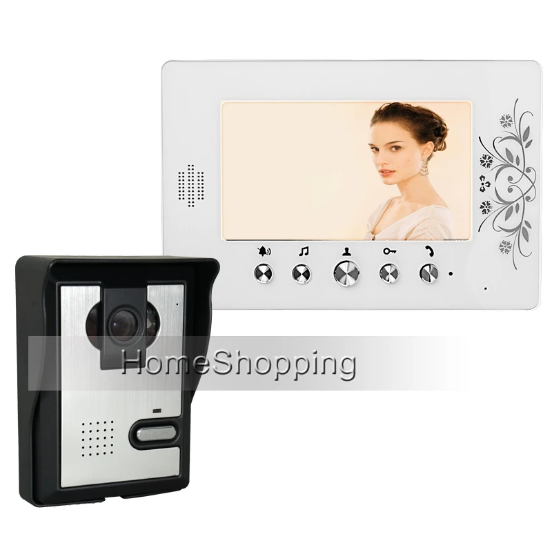 

FREE SHIPPING New Wired 7" TFT LCD White Screen Video Door Phone Intercom System With Night Vision Door bell Camera In Stock