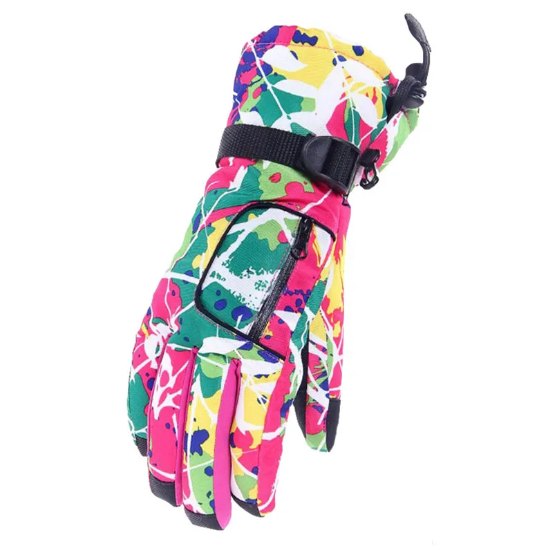 New Men's Ski Gloves Fleece Snowboard Gloves Snowmobile Motorcycle Riding Winter Gloves Windproof Waterproof Unisex Snow Glove