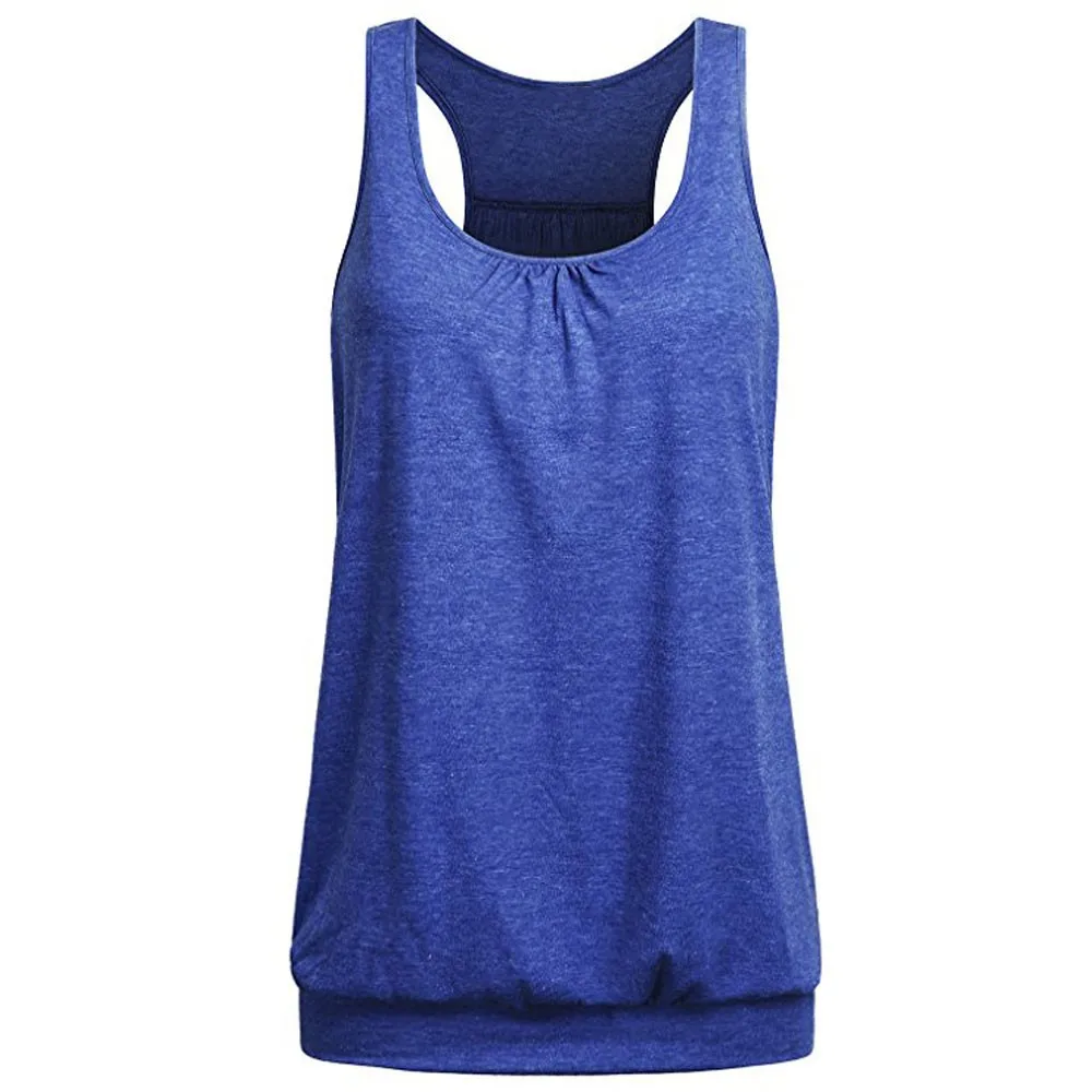 

SAGACE 2019 New Fashion Casual Summer Round Neck Sleeveless Vest Top Wild Casual Simple Solid Color Clothing Ladies Vest Top
