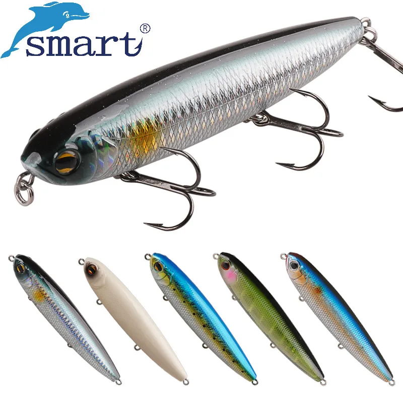 Приманка Smart для рыбалки карандаш 125 мм 27 8 г Top Water Hard Bait with France VMC Hook Peche Dur Jerkbait