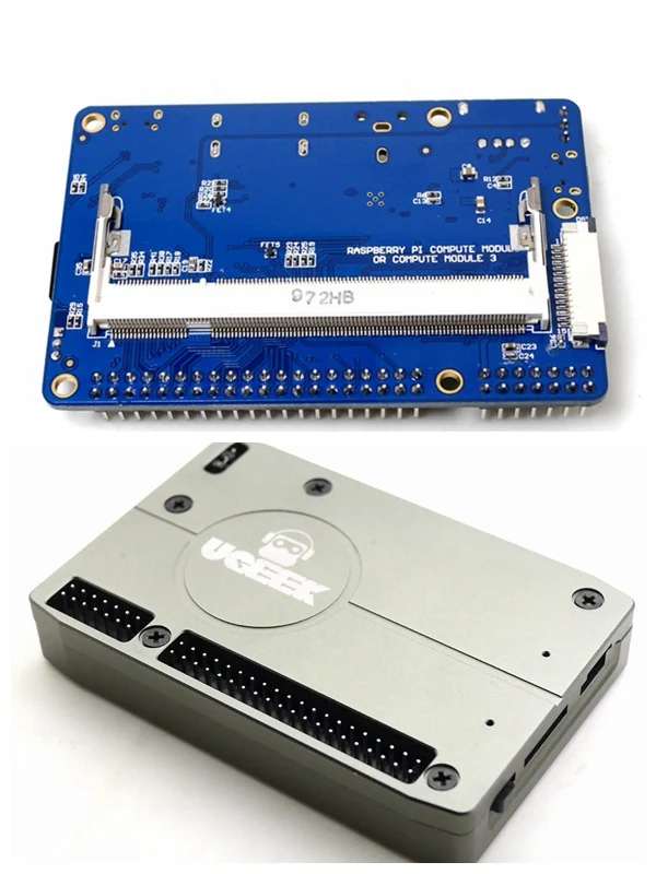 Официальный компьютерный модуль Raspberry Pi 3 Lite+ плата ввода/вывода UGEEK+ чехол с ЧПУ комплект | CM3 | CM3L | BCM2837 | Поддержка CM3+ | CM3 plus - Комплект: Комплект 4