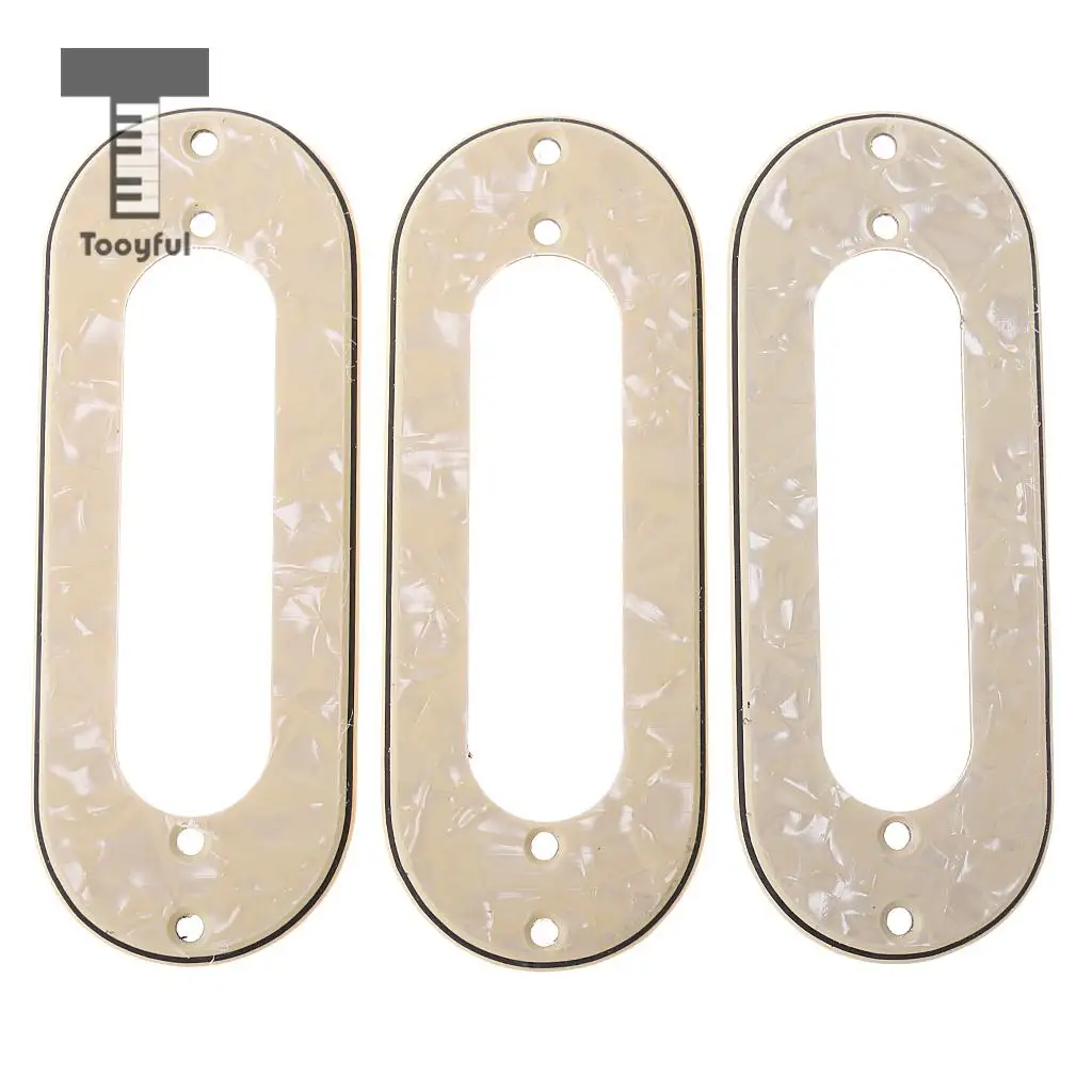Tooyful 3PCS Guitar Pickups Frames Mounting Metal Rings for ST Electric Guitar Replacement Beige