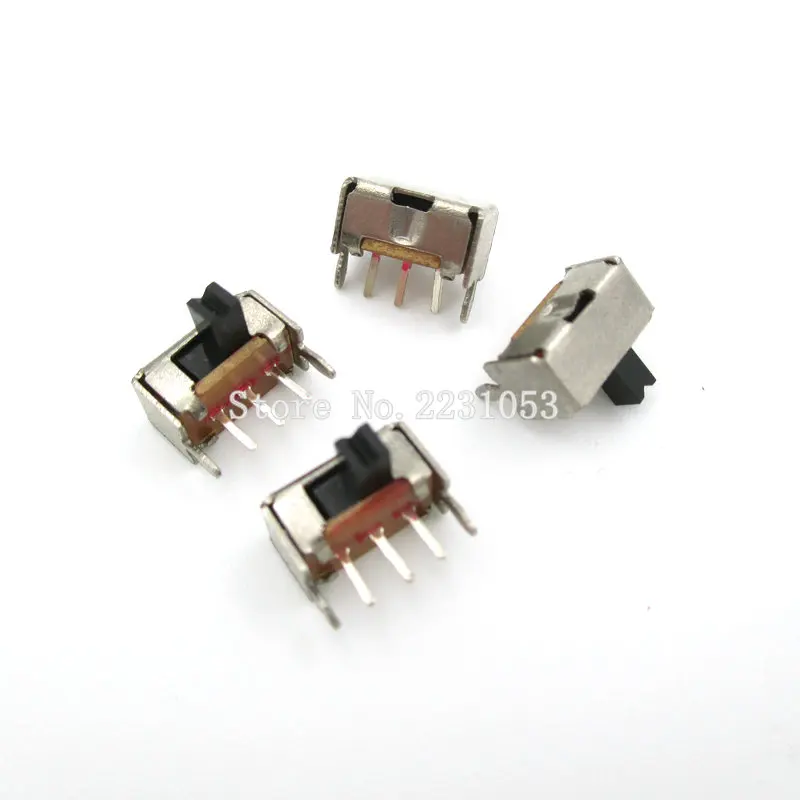 

20PCS/Lot 3 Pin PCB 2 Position 1P2T SPDT Miniature Slide Switch Side Knob SK12D07VG3