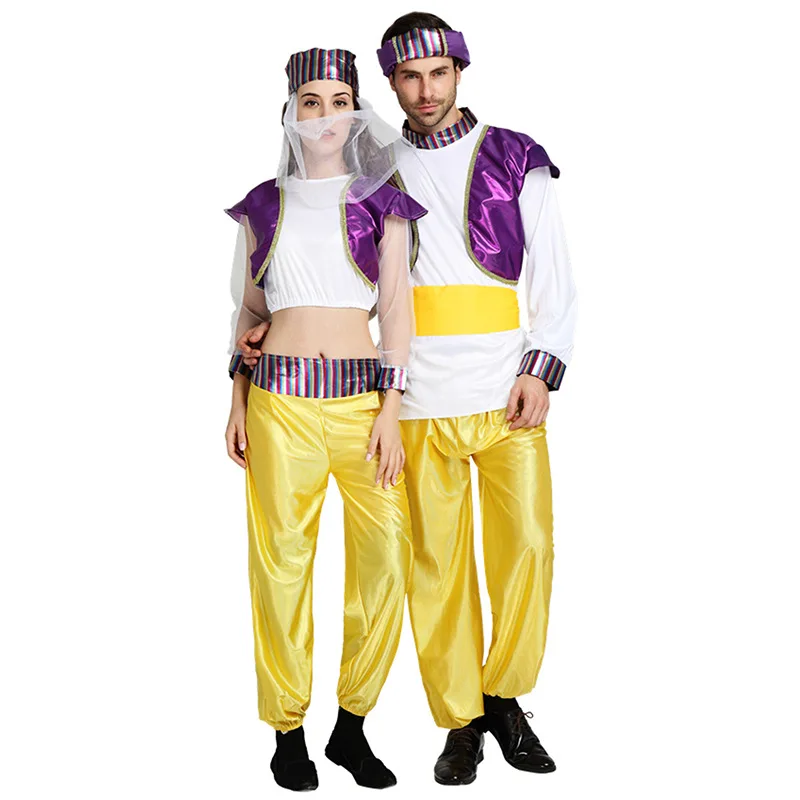 

New Aladdin and the magic lamp Aladin& Jasmine Princess Cosplay Costumes Adult/Women/Grils Stage & Dance Family Clothes Suit