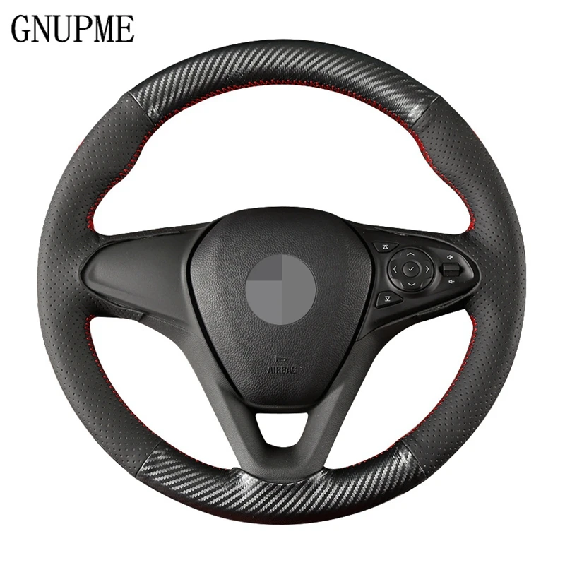 

GNUPME Artificial Leather Hand-stitched Black Car Steering Wheel Cover for Buick Excelle XT GL8 GT Encore Opel Mokka