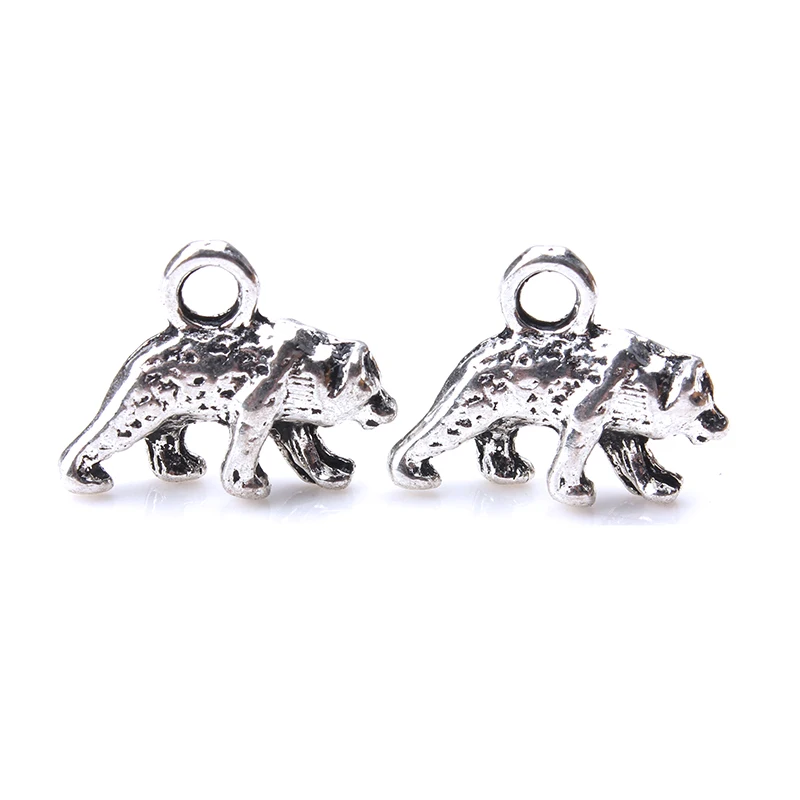 

10pc/lot 3D Bear Charms Antique Silver Tone Small Sized for charms diy necklace pendant jewelry accessories 11mm x 15mm