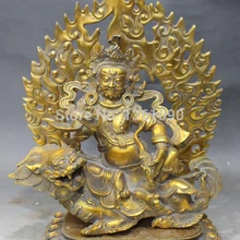 Xd 001293 1" Тибет Чистый Бронзовый Золотой Свинка Желтый Jambhala Ваджраварахи Статуя Будды