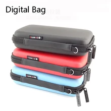 3 Color Mini Zipper Hard Headphone Case Diving Leather Digital Bag,Protective Usb Cable Organizer,Portable Earbuds Pouch box