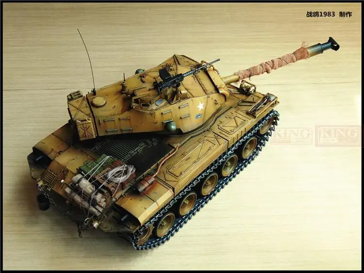 KNL HOBBY 1/16 RC бульдог M41A3 Танк модель дистанционного управления OEM покрытие краски сделать старый