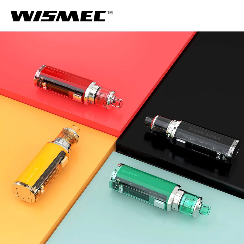 Original WISMEC SINUOUS V80 Kit with Amor NSE Tank 80w 3ml WS04 MTL 1.3ohm /WS-M 0.27ohm Coil head E-Cigarette vape kit