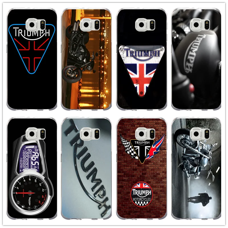 

Soft TPU Silicon Phone Case Hot Triumph Motorcycle Logo Uk for Samsung Galaxy Note 2 3 4 5 8 S3 S4 S5 Mini S6 S7 S8 S9 Edge Plus