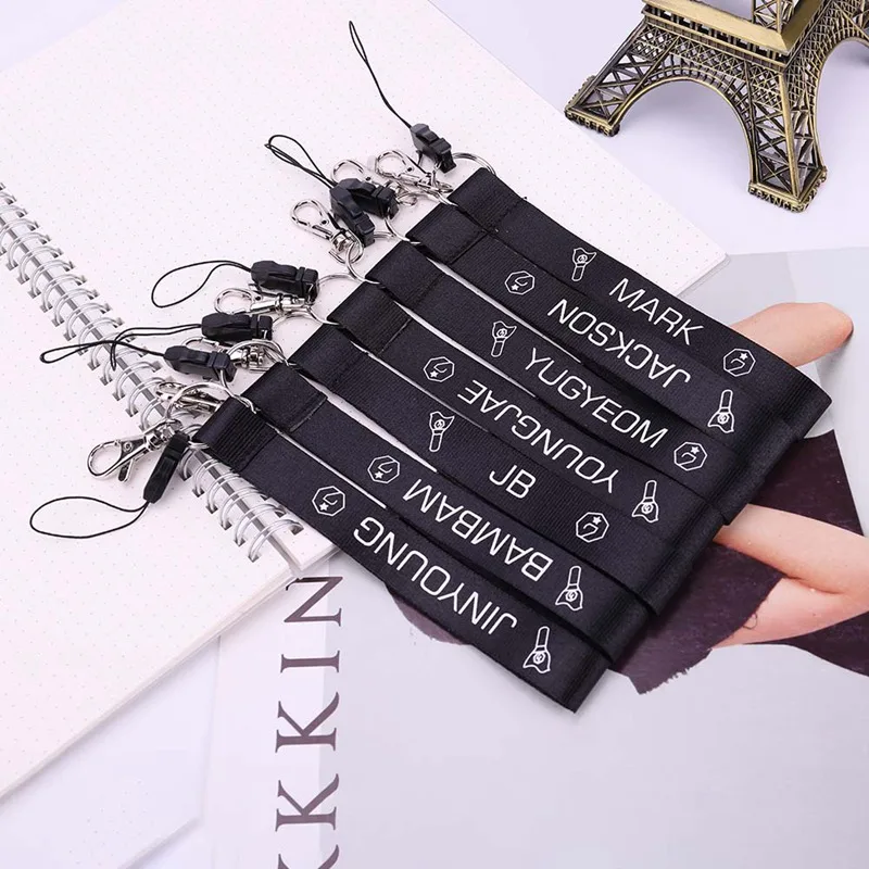 

GOT7 Lanyard Pendant Keychain Phone Strap Key Chain Ribbon Keyrings Accessories