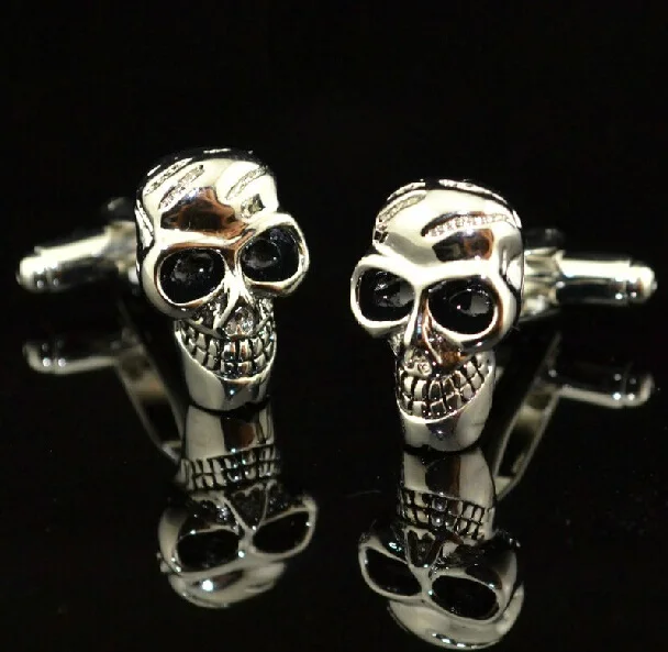 Запонки с черепом 28 винтажный дизайн скелета мужские дизайнерские запонки опт и розница - Окраска металла: 3
