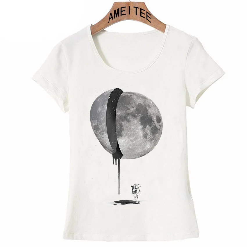 New Harajuku Develop The Moon print T Shirt Hipster women t shirt ...