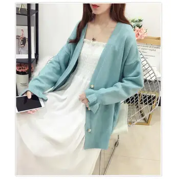 

Ruffle Office Ladies Sweater Cardigan Women Long Sleeve Knitted Sweater Women Jumpers Pink Cardigans Sueter Mujer Invierno 2019