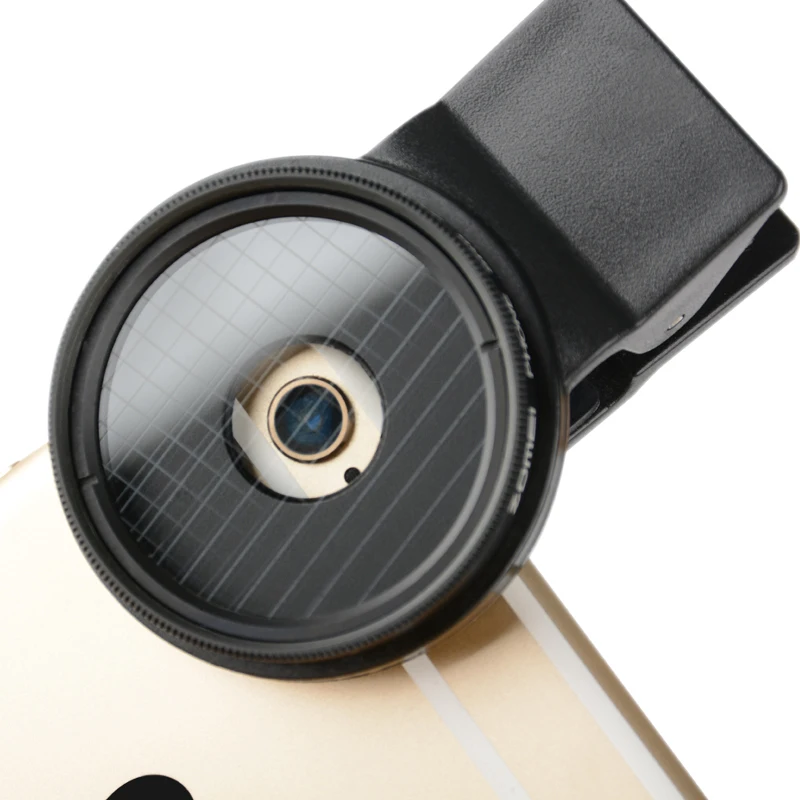 Professional Mobile Phone Filter 37mm 4 / 6 / 8 Line Star Filters