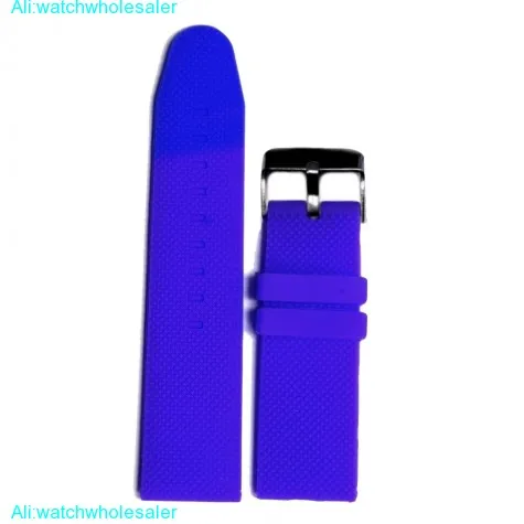 26mm Midnight Blue Color Silicone Jelly Rubber Men Watch Band Straps WB1062E26JB