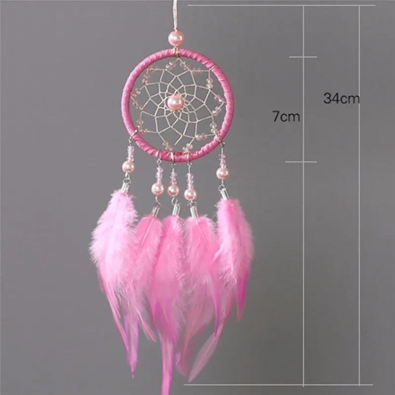 

Tri-Color Mini Ornaments Original Handmade Dream Catcher Pendant Innovative Gifts Wind Chimes Dreamcatcher Gift