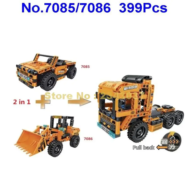 7085/7086 399 шт. 2 в 1 строительные блоки | Игрушки и хобби