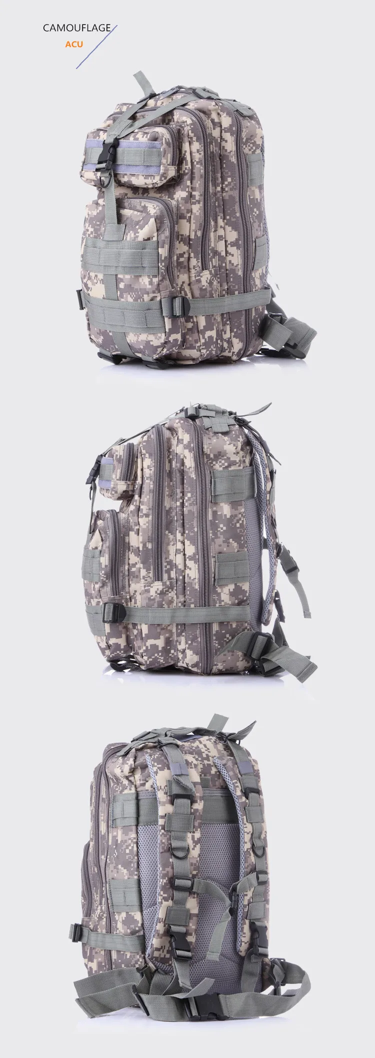 OZUKO мужской камуфляжный рюкзак многофункциональный водонепроницаемый рюкзак для путешествий военный Большой Вместительный рюкзак сумка для ноутбука Mochila