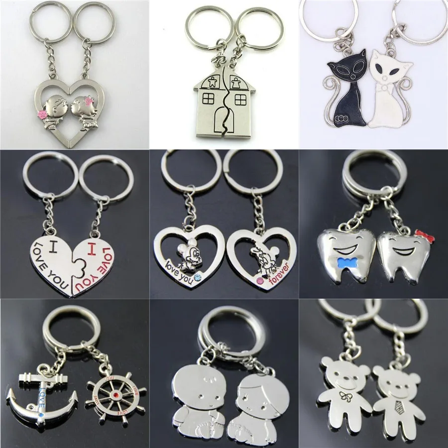 

Lovers' Keychain Creative Personality Metal Fashion Couple Keychain Charm Key Chain Good Gift For Friend K1774