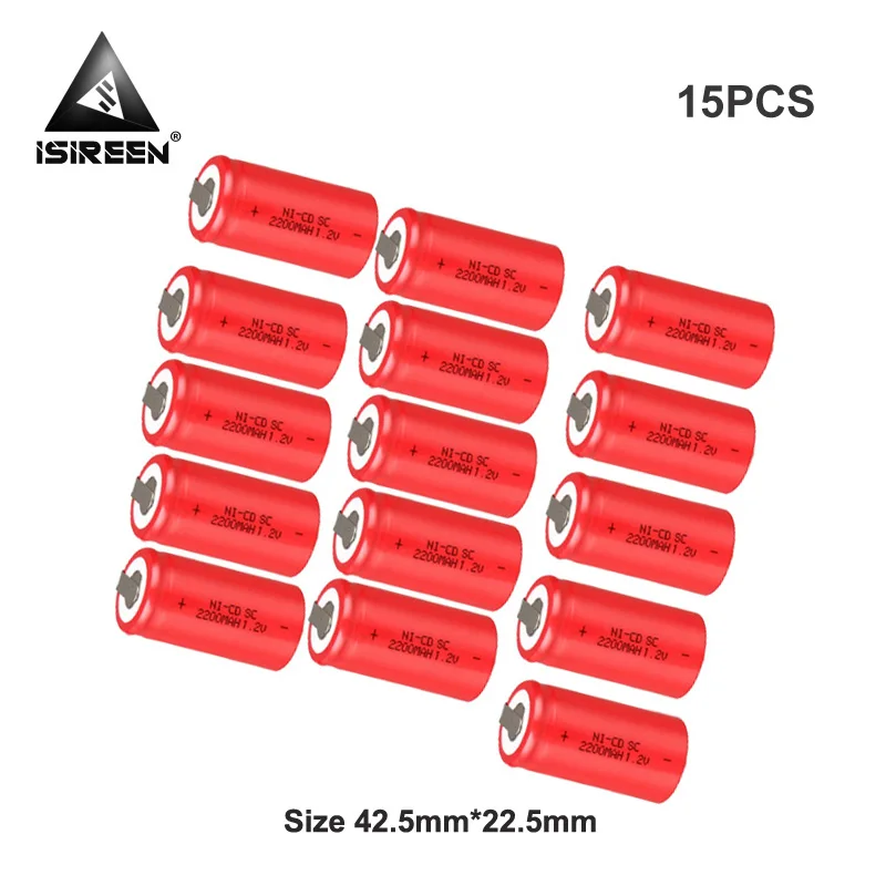 DIY аккумуляторные батареи аккумуляторная батарея 2200 мАч SC Ni-CD 1.2В ячейки Subc Ni CD