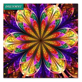 

Mandala Multicolor flowe Diamond Painting Full Square Diamond Mosaic Resin Diamond Embroidery Cross Stitch Needlework Home Decor