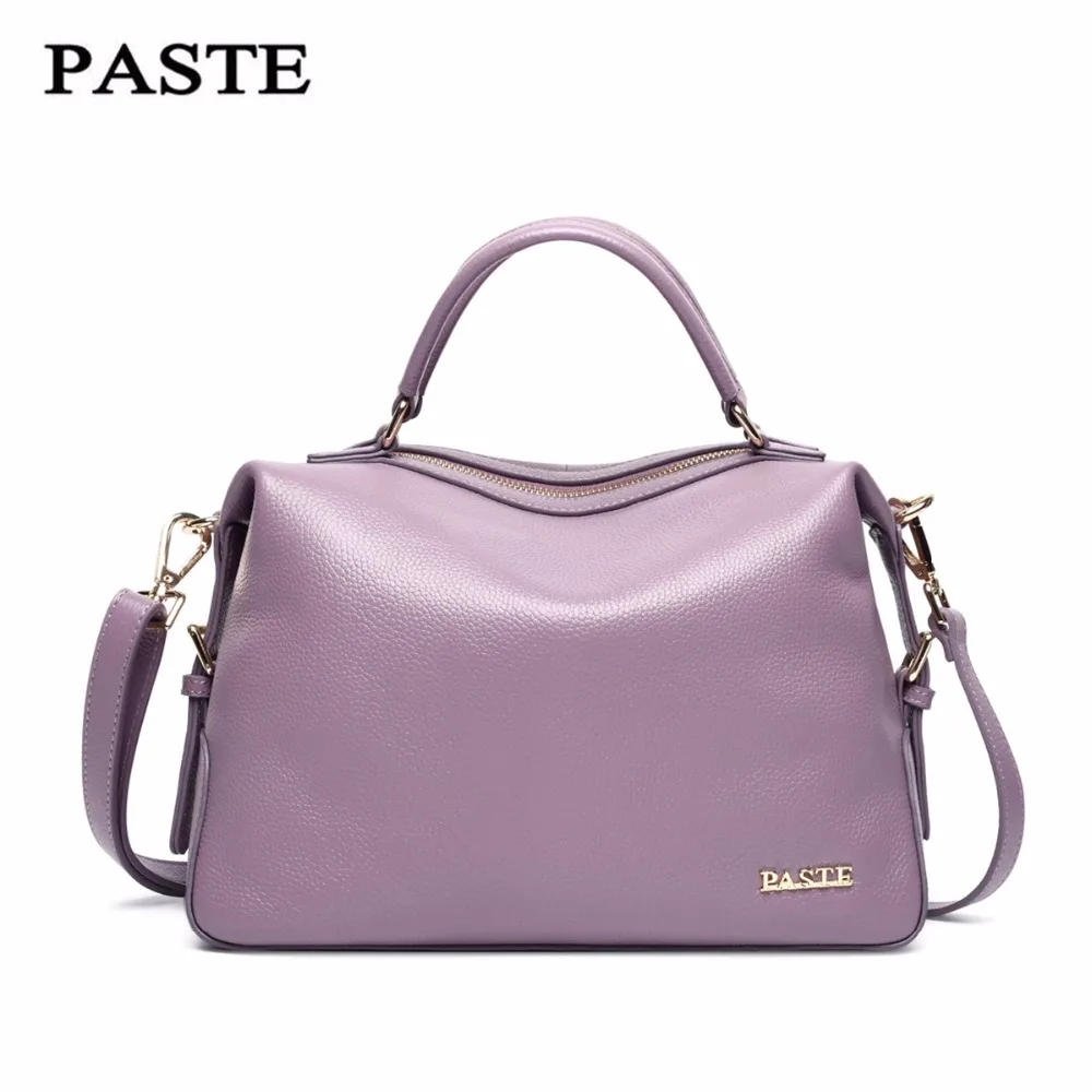 Paste 2017 Luxury Women leather Handbags Cowskin Genuine Leather Bags