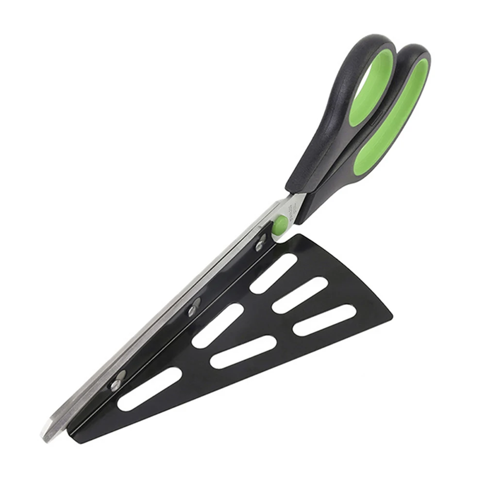 1 Pcs Pizza Scissor Cutter Stainless Steel Scissor Cut Pizza with Detachable Spatula TB Sale
