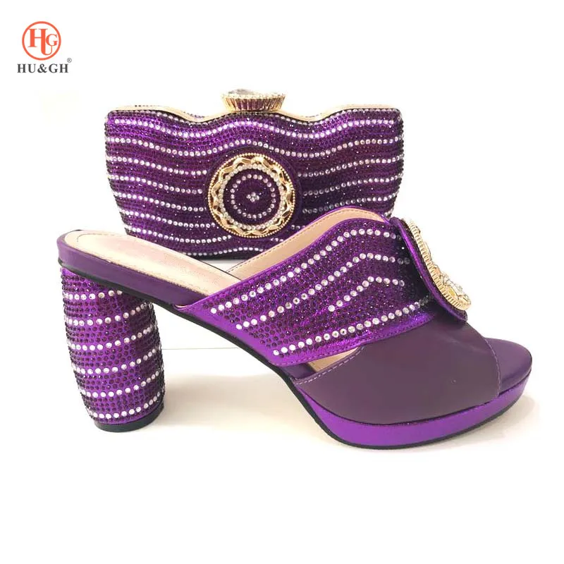 

New Arrival Italian Shoes And Bag Set Hot Sale African High Heels Sandals Shoes And Bag Set Party Wedding Free Shipping By DHL