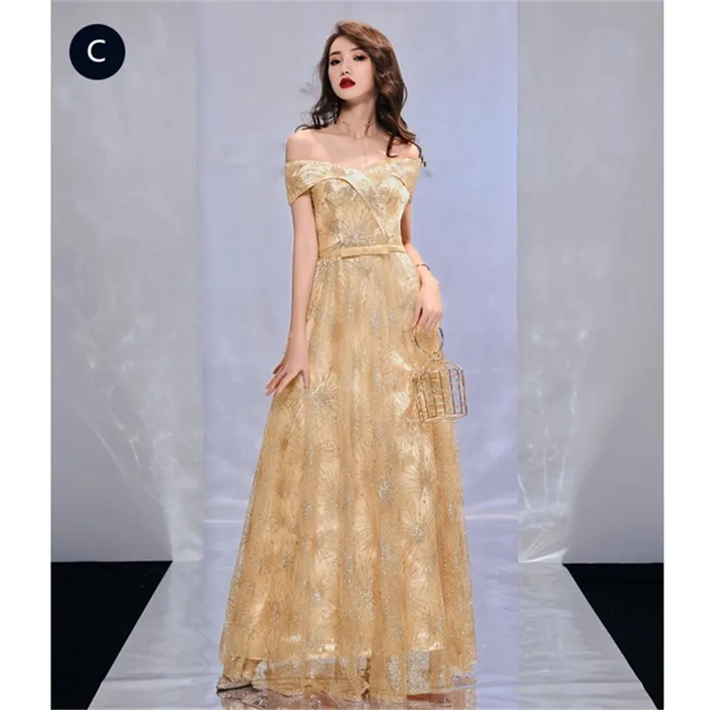 Вечерние платья для выпускного вечера vestidos de festa robe de mariage vestidos de novia abendkleider quinceanera robe de soiree SA110 - Цвет: Gold